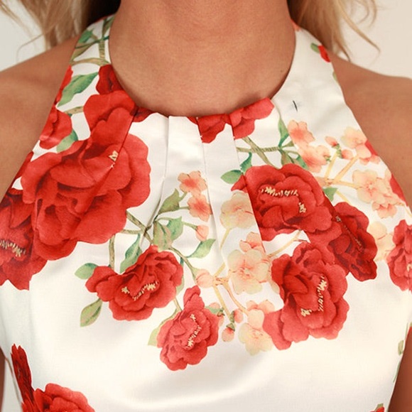 CAMEO About You Dress in Red Blossom Size XS - Picture 2 of 5